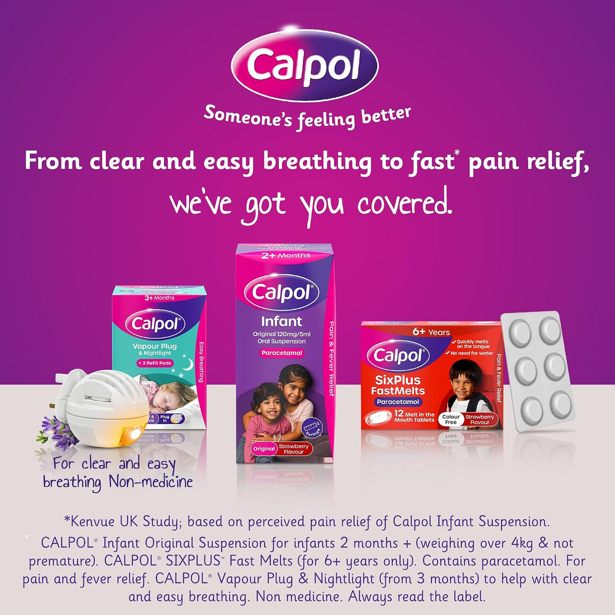 Calpol Infant Original Suspension Paracetamol (1 x 100ml)