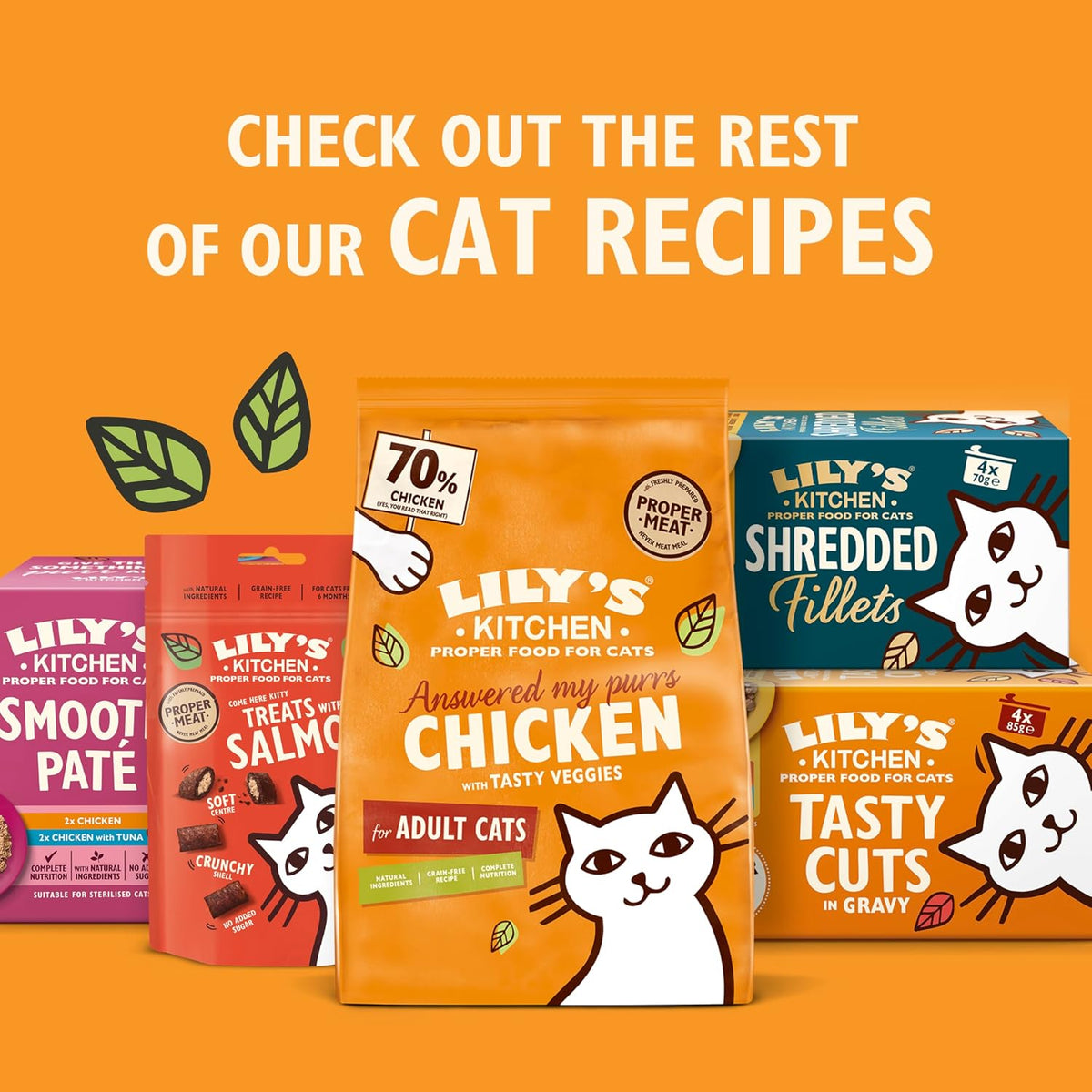 Lily’s Kitchen Chicken with Veggies, Complete, Adult Cat Dry Food (2kg), With Natural Ingredients, Grain-Free Recipe, Balanced Nutrition, Proper Kibble, Dry Cat Food Chicken