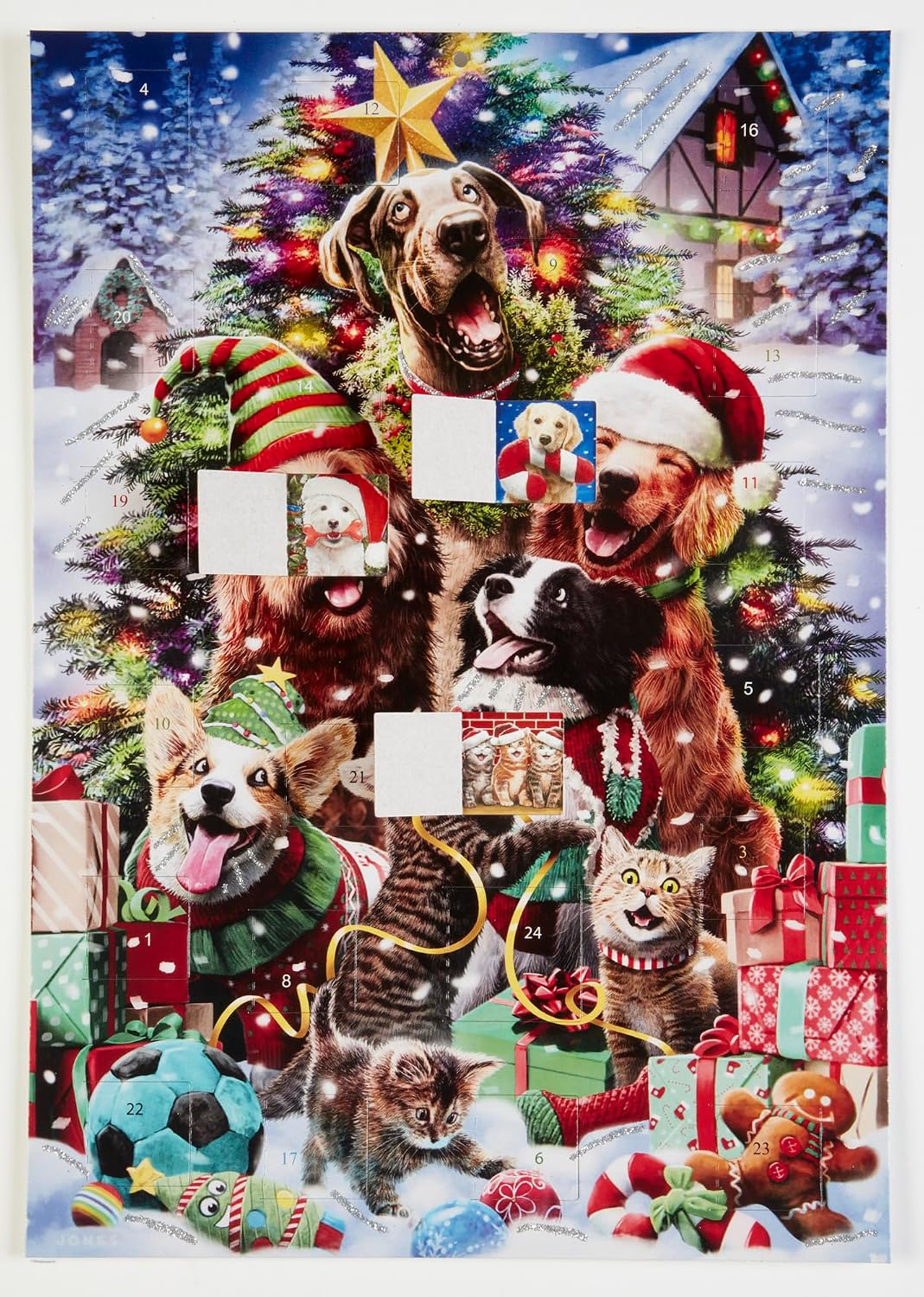 Christmas Pets Advent Calendar (Countdown to Christmas) by Vermont Christmas Company - Open a Window for a Fun Picture Each Day in December