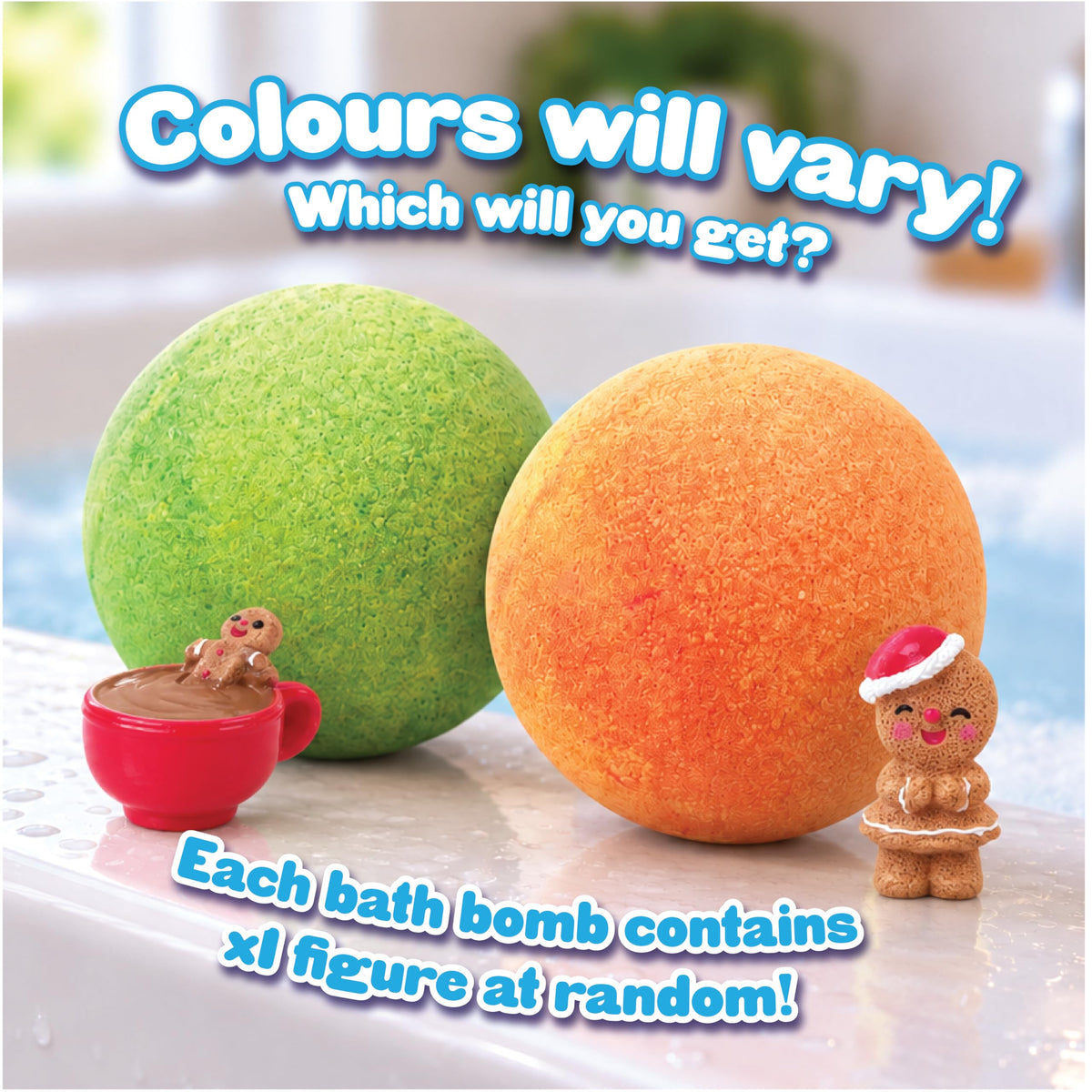 ZIMPLI - Large Christmas Duck Surprise Bath Bomb, 1 of 6 Duck Toys to Collect, One per Baff Bomb, Christmas Toys for Children, Bath Toy Stocking Fillers