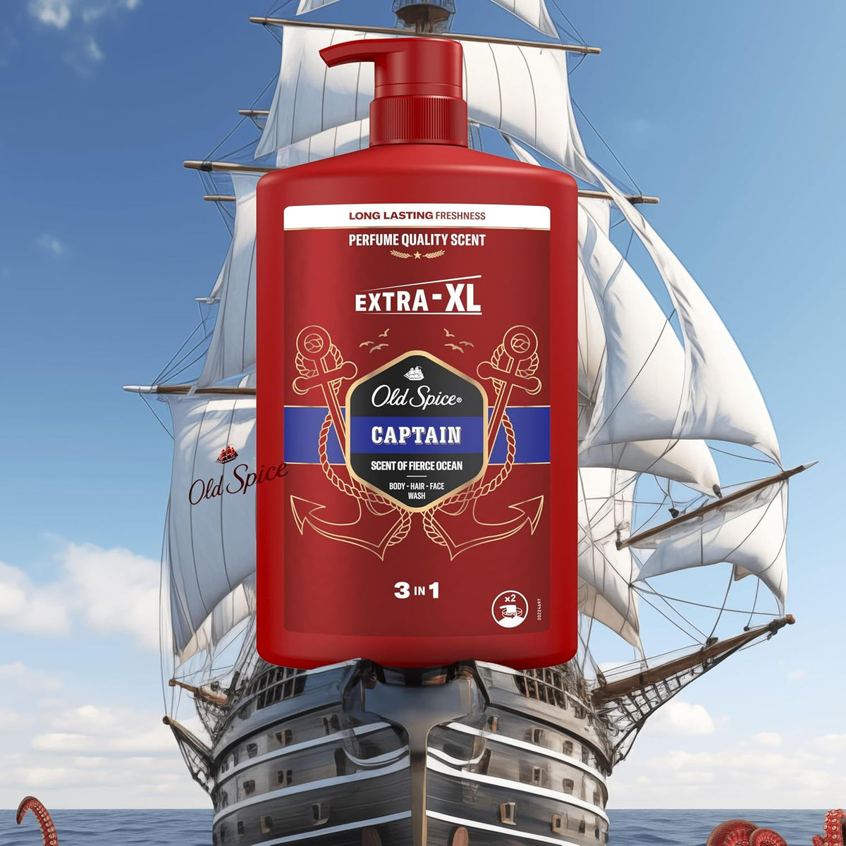 Old Spice Captain Shower Gel & Shampoo 1000ml