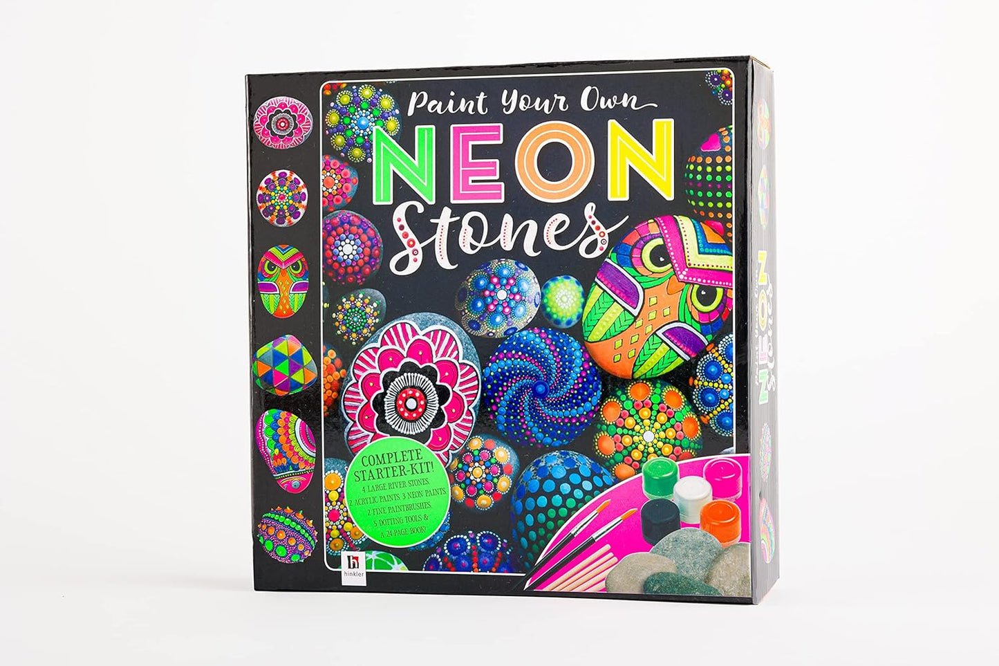 Hinkler Paint Your Own Neon Stones Rock Painting Kit |Creative Kids Arts and Crafts | Art Projects Kits for Adults | Painting Sets