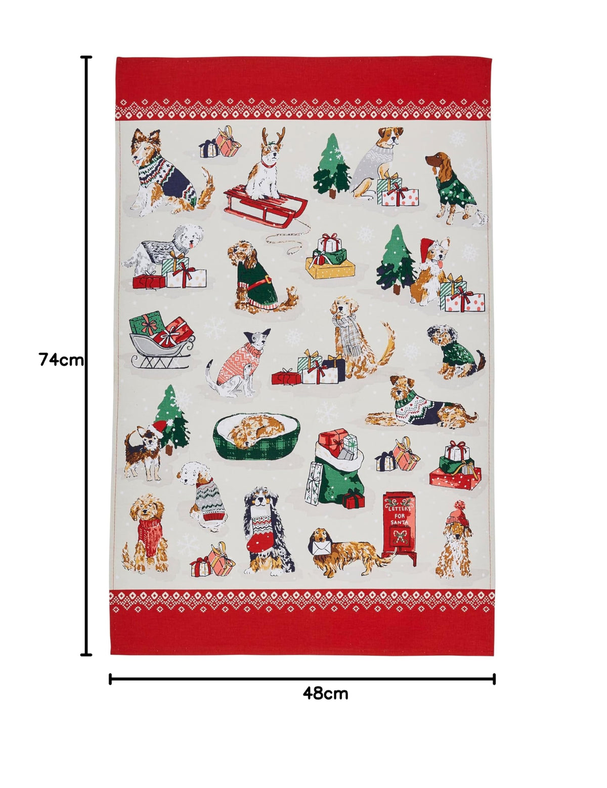 Ulster Weavers - The Twelve Days of Christmas Tea Towel (74 x 48cm) - 100% Cotton - Washable - Christmas Calendar Dish Cloths/Dish Towel - Christmas Countdown Tea Towel - Kitchen Accessories & Decor