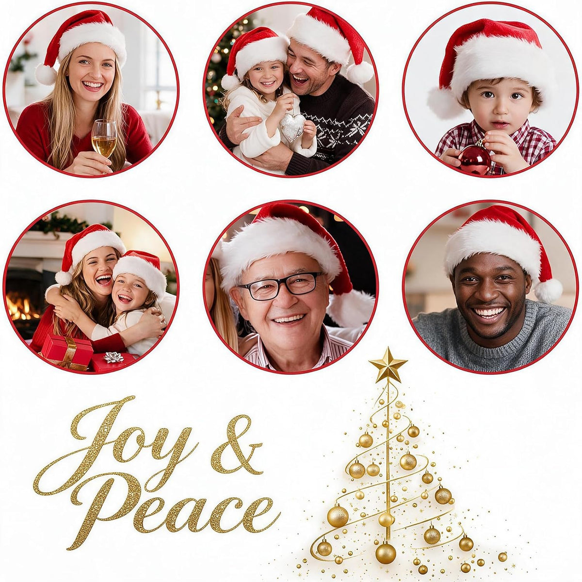 Mepham Santa Hats, Classic Plush Christmas Hat with Fluffy Pom Pom for Adults, Warm Festive Headwear for Xmas Office Party and Holiday Dress Up
