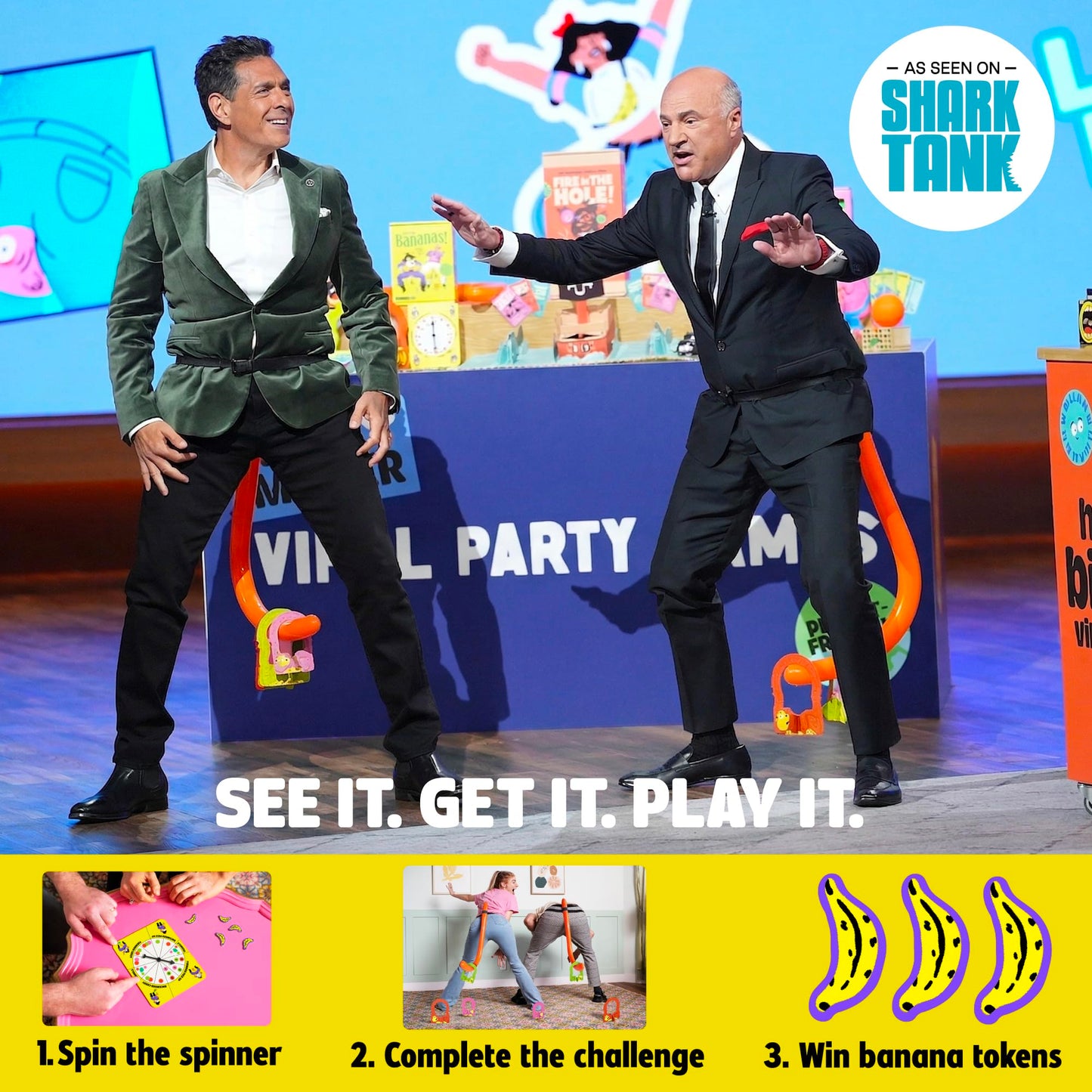 MCMILLER ENTERTAINMENT It’s Bananas – The Hilarious Monkey Tail Party Game for Adults & Families | Funny Indoor & Outdoor Garden Game for Summer Parties, BBQs, Birthdays & Game Nights
