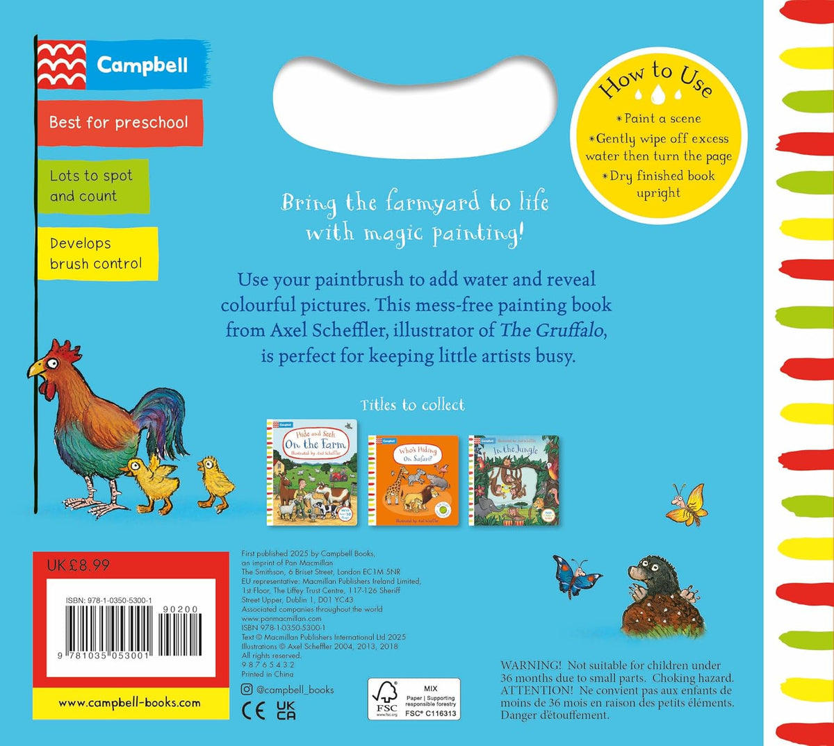 Farm Magic Painting: Just add water for mess-free fun! (Campbell Magic Painting, 1)