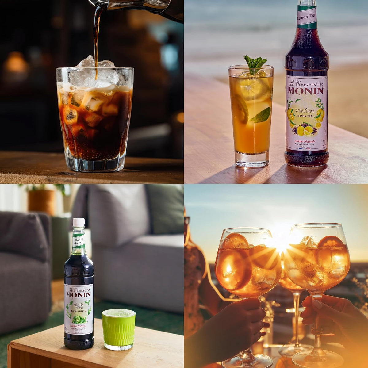 Monin Premium Vanilla Sugar Free Syrup 1L For Coffee And Cocktails. Vegan-Friendly, Allergen-Free, 100 Percent Natural Flavours And Colourings. Sugar-Free Vanilla Coffee Syrup