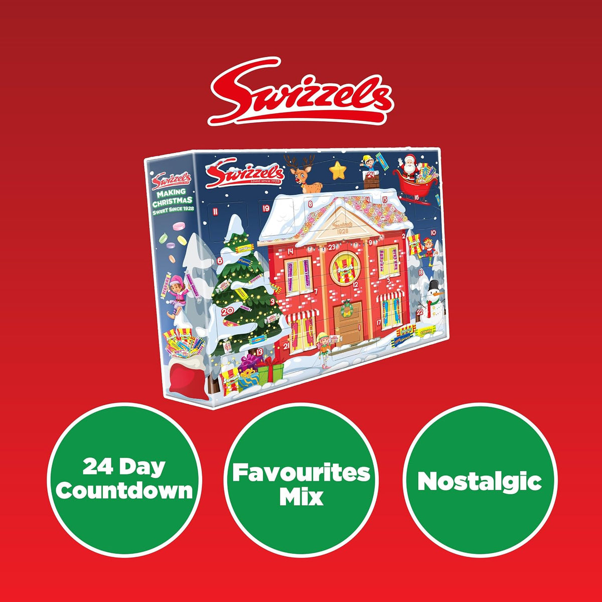 Swizzels Sweets Advent Calendar, Countdown To Christmas (24 Sweet Treats)