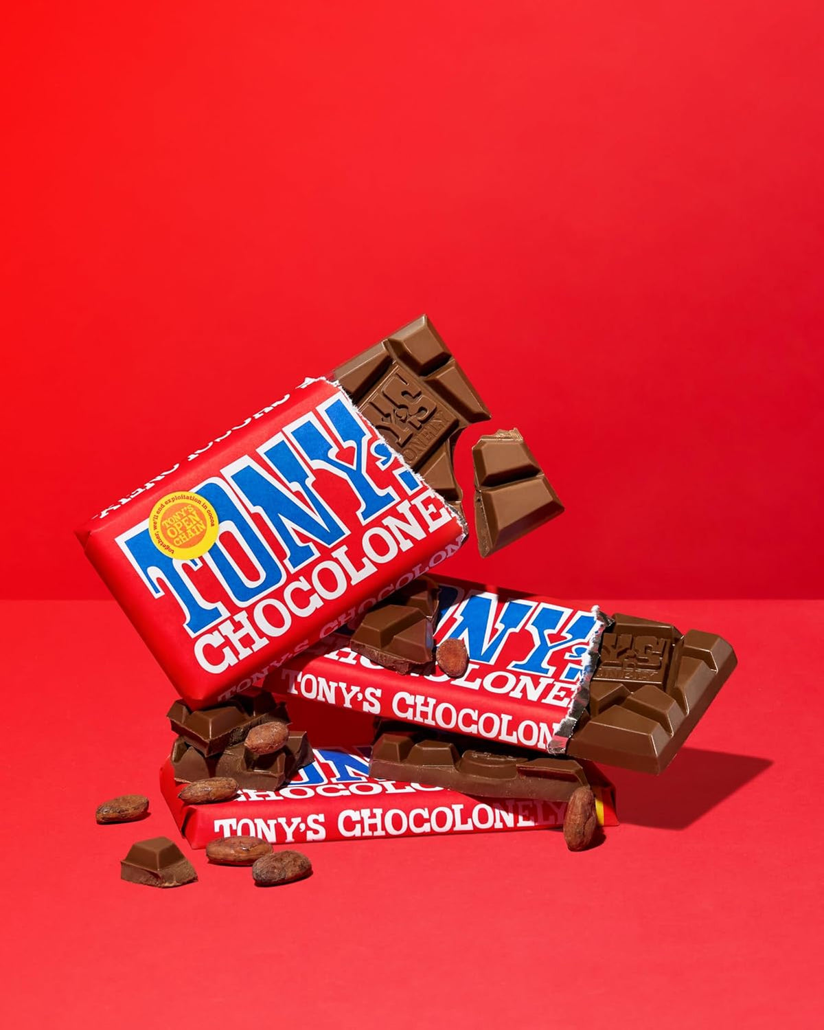 Tony's Chocolonely Milk Chocolate Bar - 180g Belgian Fairtrade Chocolate, Gift, 32% Cocoa, Vegetarian