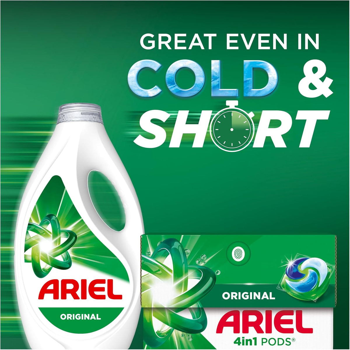 Ariel 4in1 PODS®, Washing Liquid Laundry Detergent Capsules 38 Washes