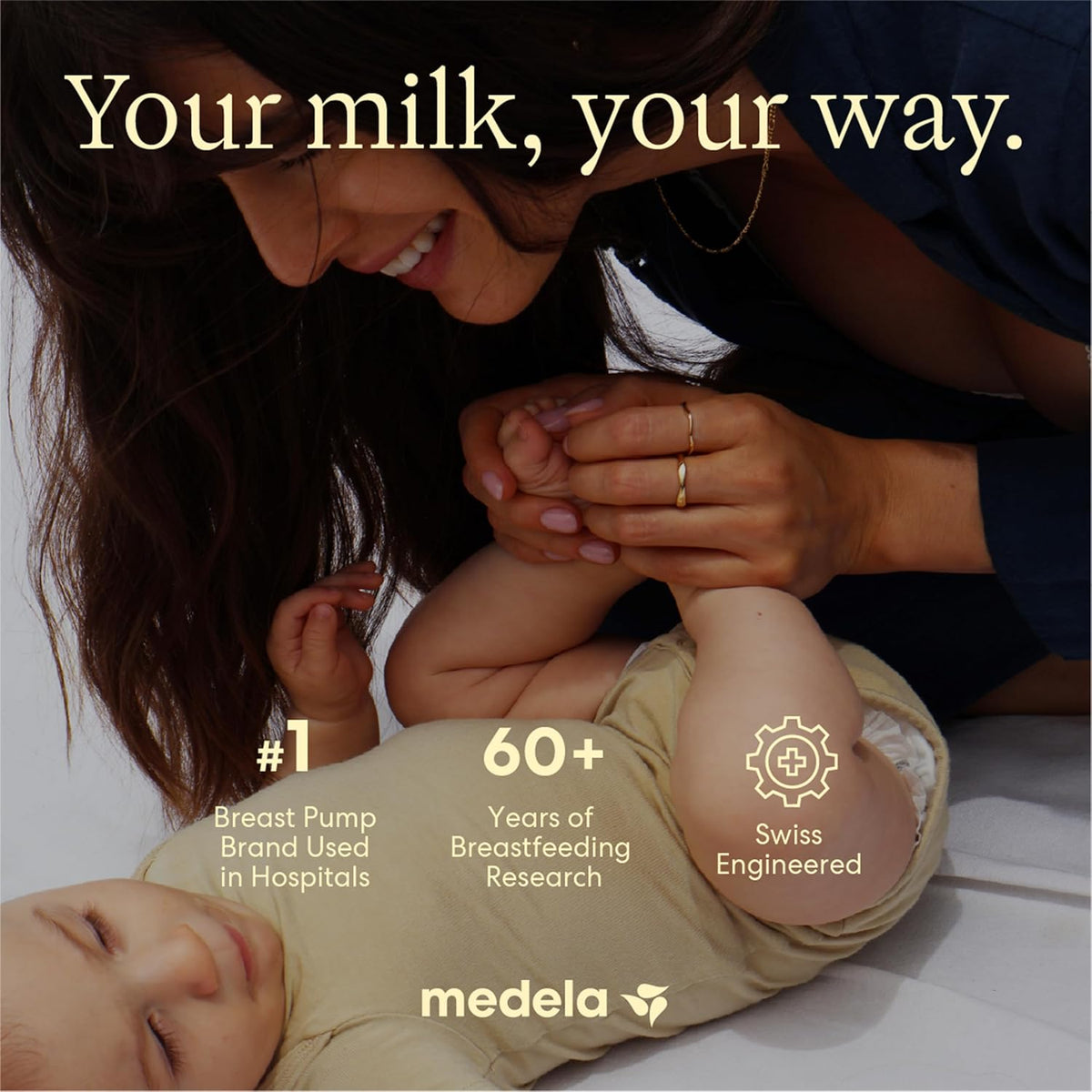 Medela Harmony Manual Breast Pump, Compact Swiss Design with PersonaFit Flex Shields and Medela's 2-Phase Expression Technology