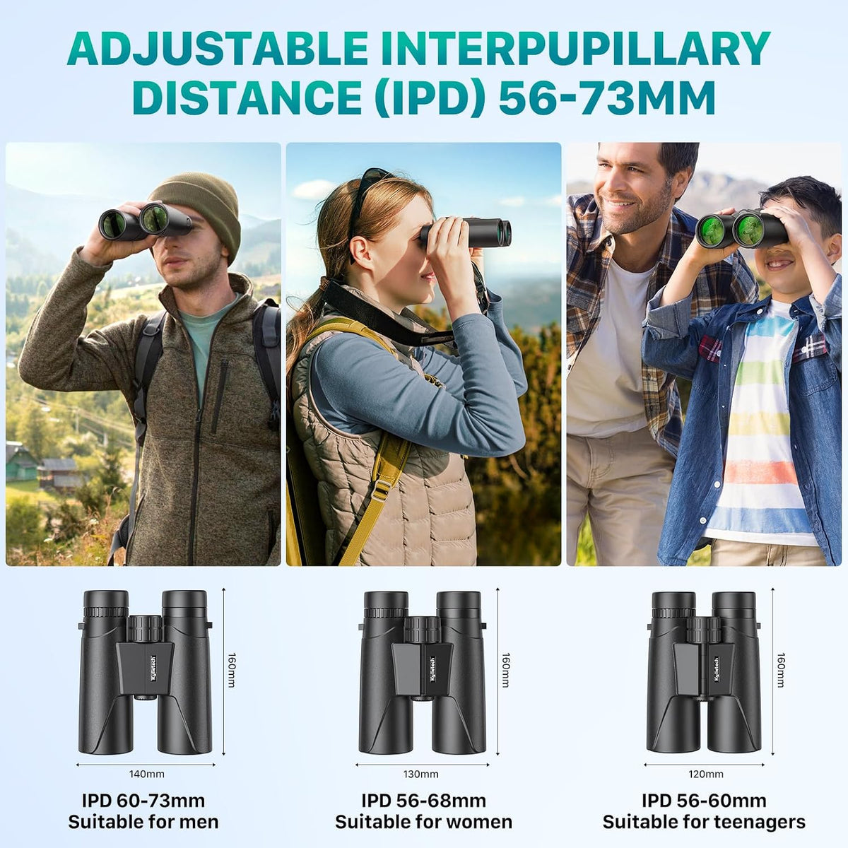 Kylietech High Power 12x42 Binoculars for Adults Fogproof & Waterproof