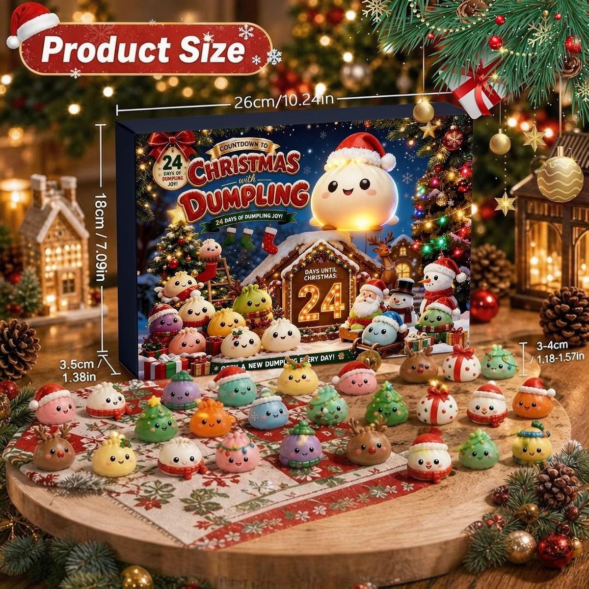 2026 Christmas Advent Calendar, 24 Days Squishies,B