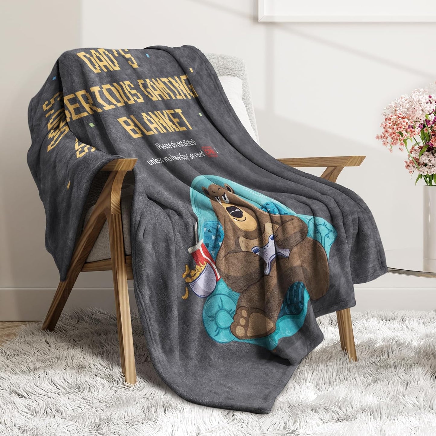 Dad Gifts, Dad Birthday Gifts, Blanket Gift for Daddy from Daughter or Son, Daddy Present for Father's Day, Fluffy Blanket for Father, 50 x 60 in