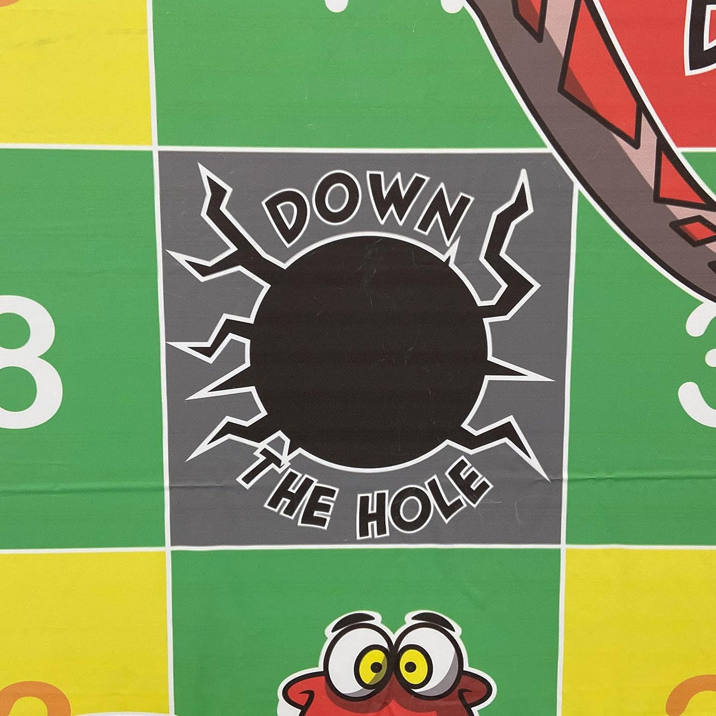 Giant Snakes and Ladders Outdoor Game – Life-Sized 3m x 3m (10ft x 10ft) Mat with Inflatable Dice – Family Fun for Kids & Adults, Includes Ground Pegs – Ideal for Garden Parties