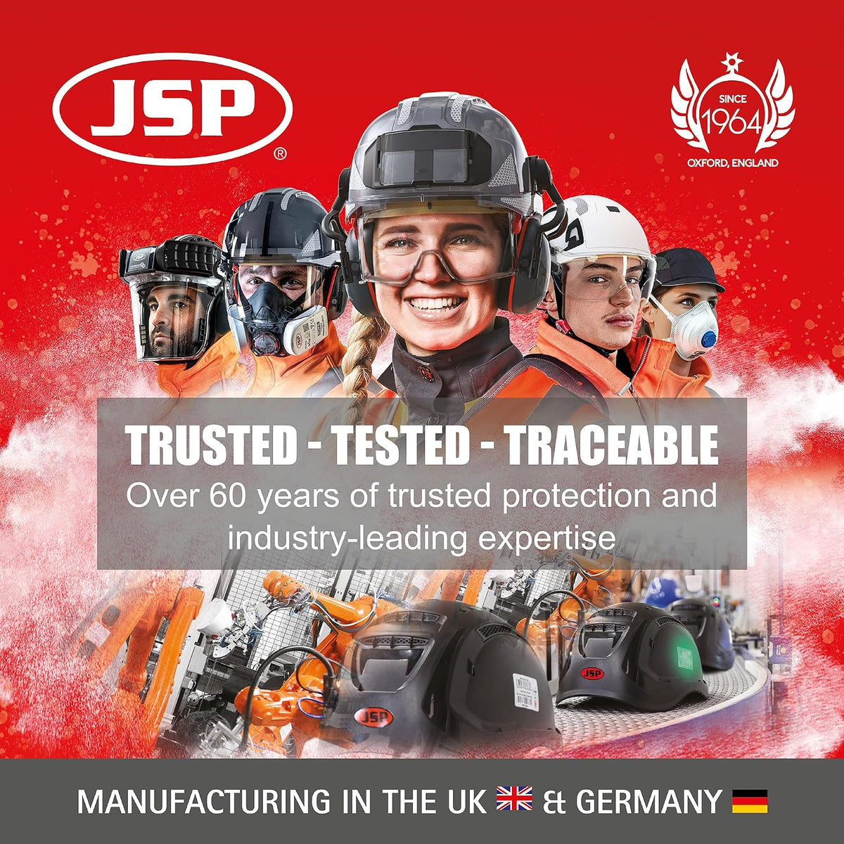JSP M632 FFP3 Valved Dust Face Mask for Construction, DIY & Trade 10 Pack