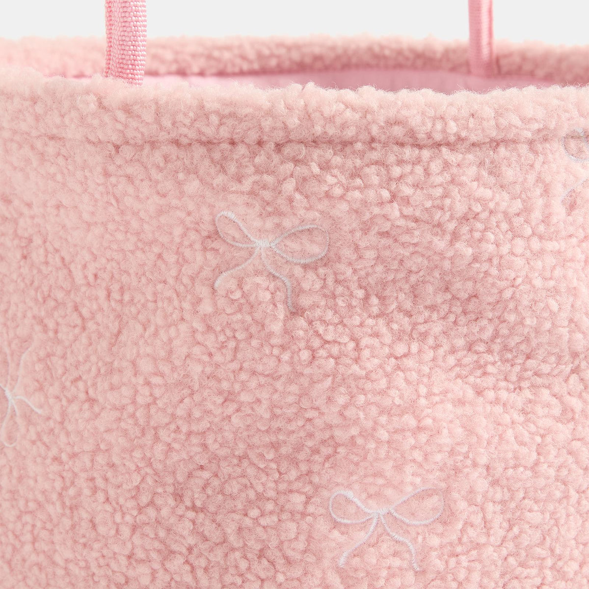 OHS Storage Basket Handles Boucle Fleece Laundry Clothes Organiser