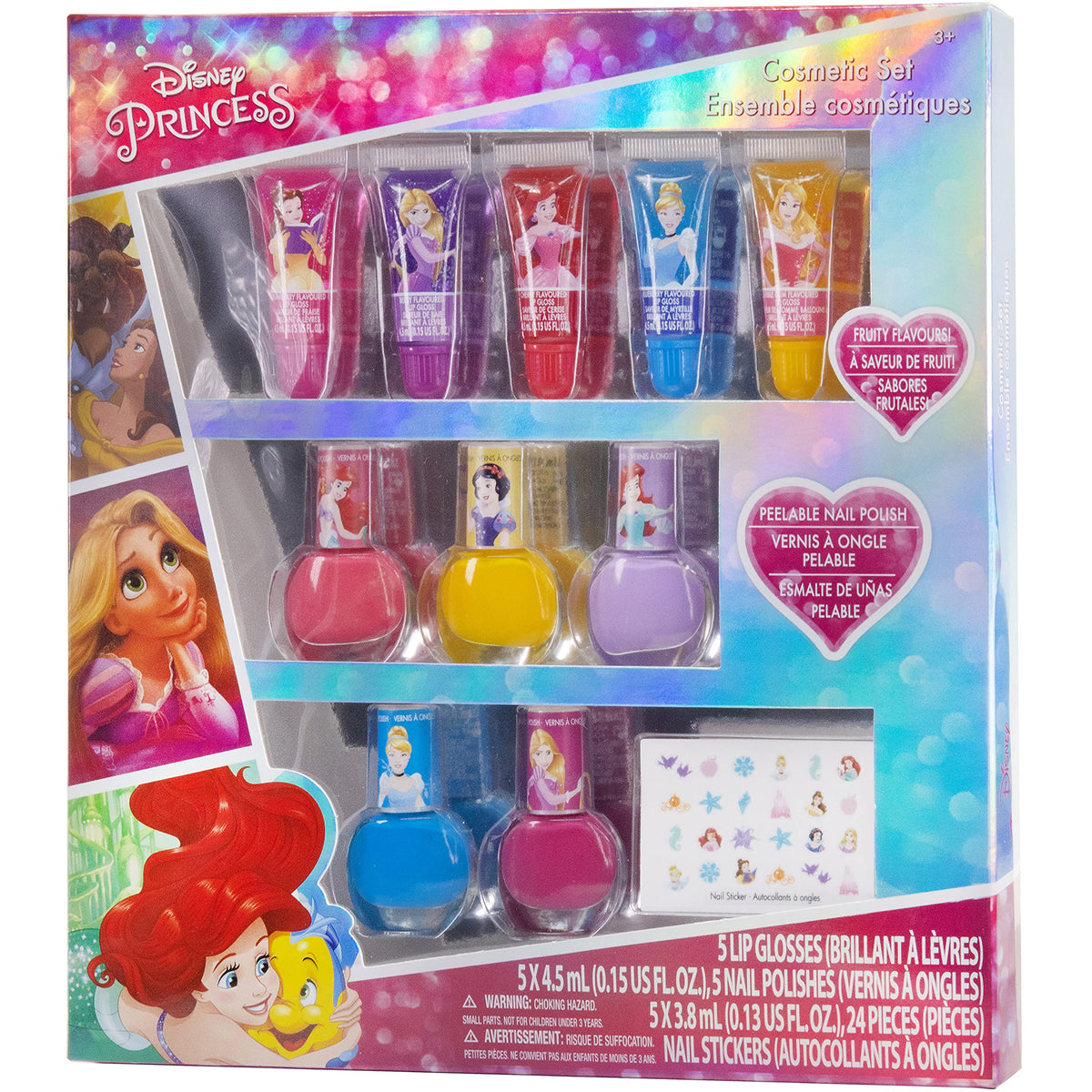 Disney Frozen Kids Lip Gloss and Nail Polish Set Kids Makeup Set Age 3+