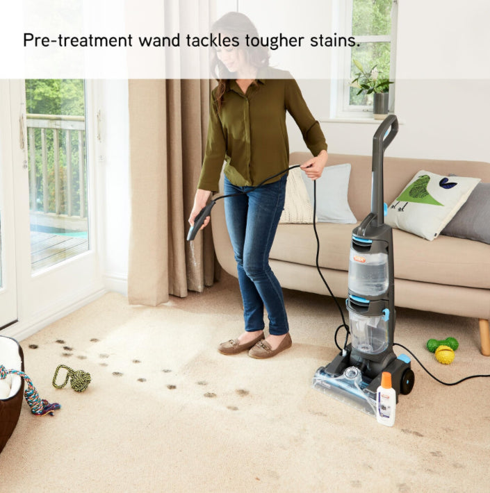 Vax Dual Power Pet Advance Carpet Cleaner, Carpet Cleaning Machine, Carpet Washer, Stain Remover, Dual Rotating Brushbars, Pre-treatment wand and Wash