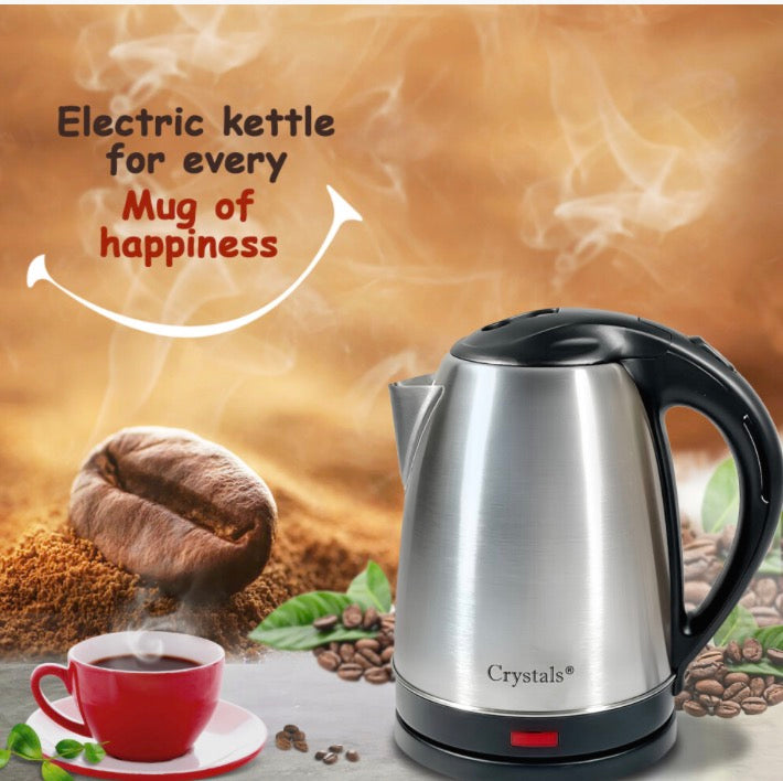 1.8L Electric Kettle Stainless Steel 360 Red Light Portable Jug 1500W