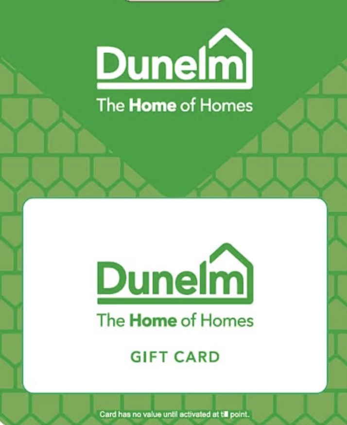 Dunelm Physical Gift Card - UK Redemption - Delivered by post - £25