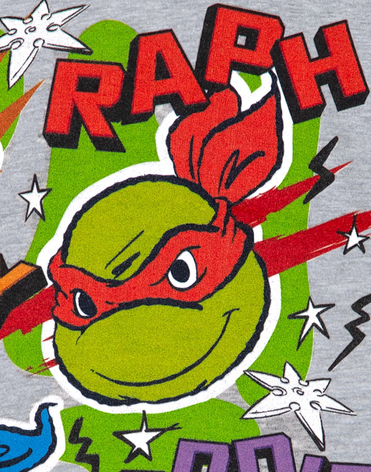 Teenage Mutant Ninja Turtles Short Sleeved T-Shirt | Unisex Kids Grey Marl | Off