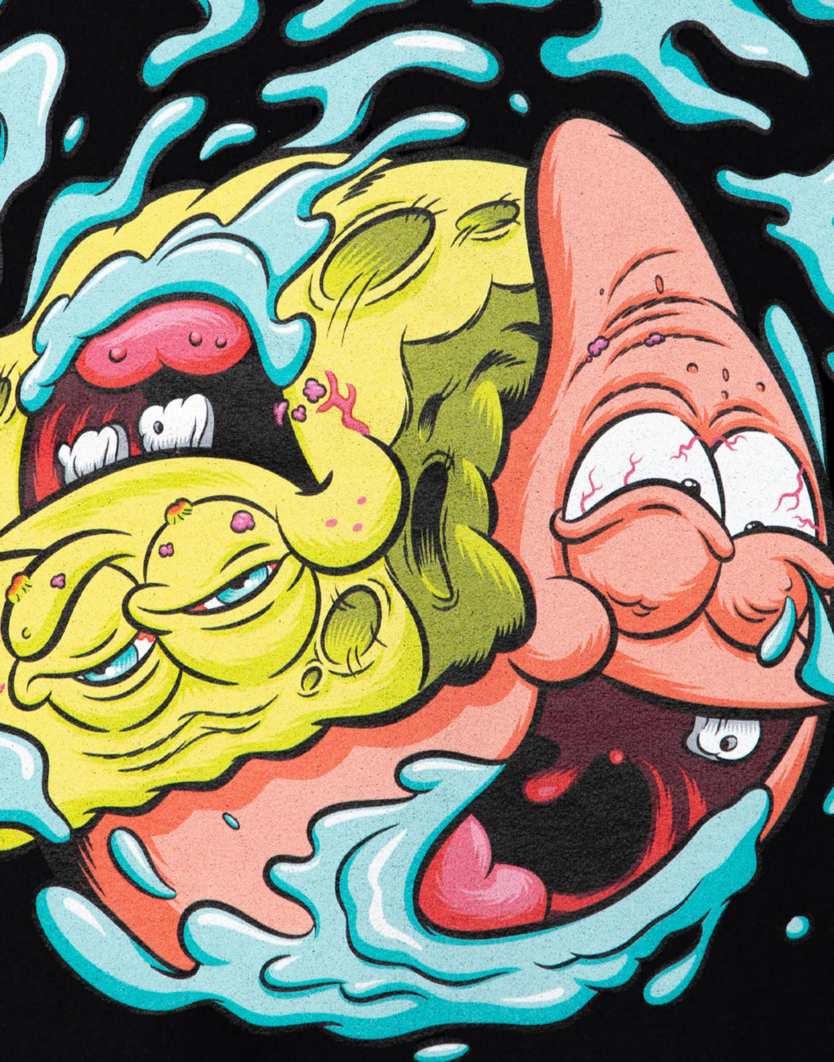 SpongeBob SquarePants Short Sleeved T-Shirt | Mens Black | Official Merch