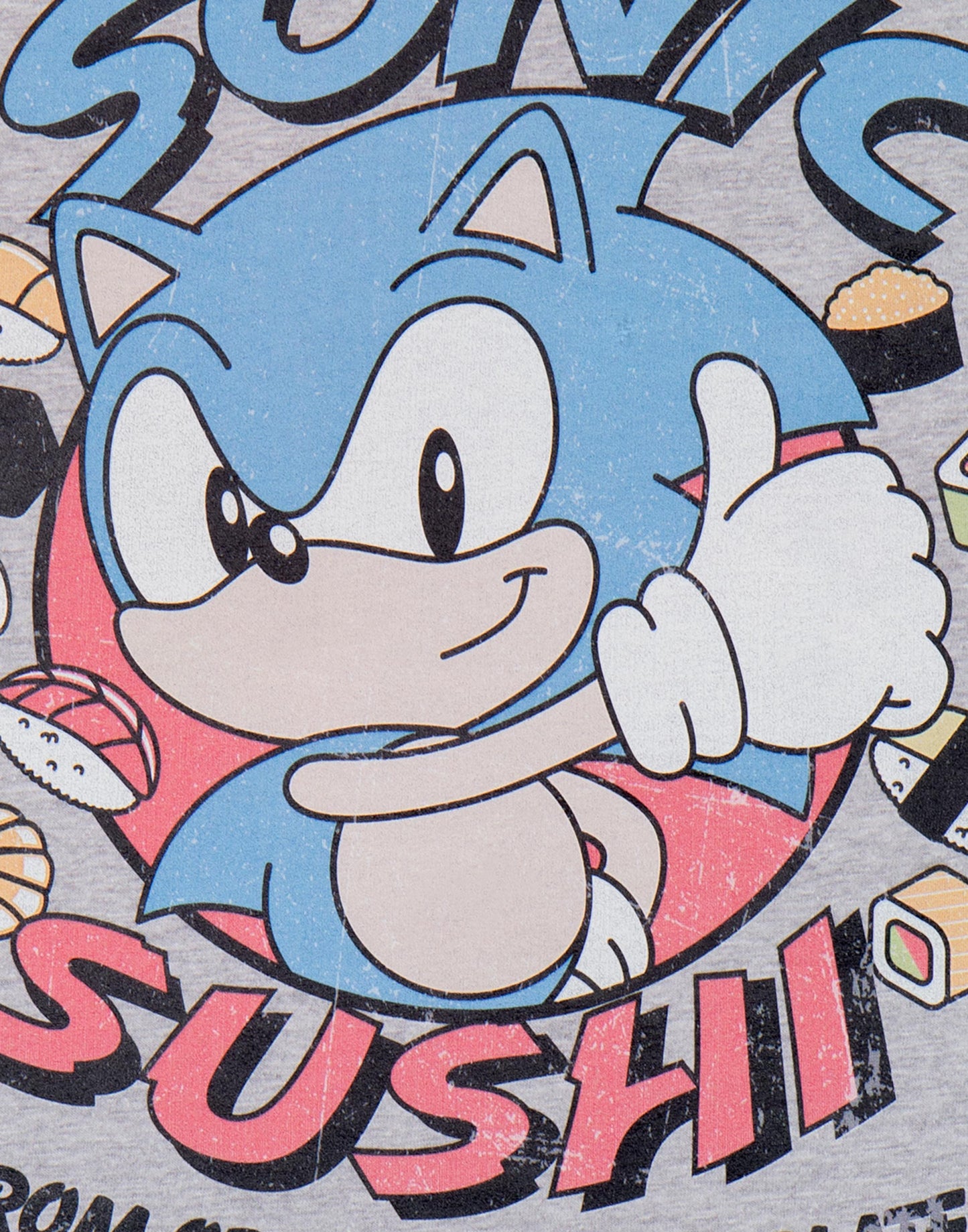 Sonic the Hedgehog Short Sleeved T-Shirt | Mens Grey Marl | Official Merch