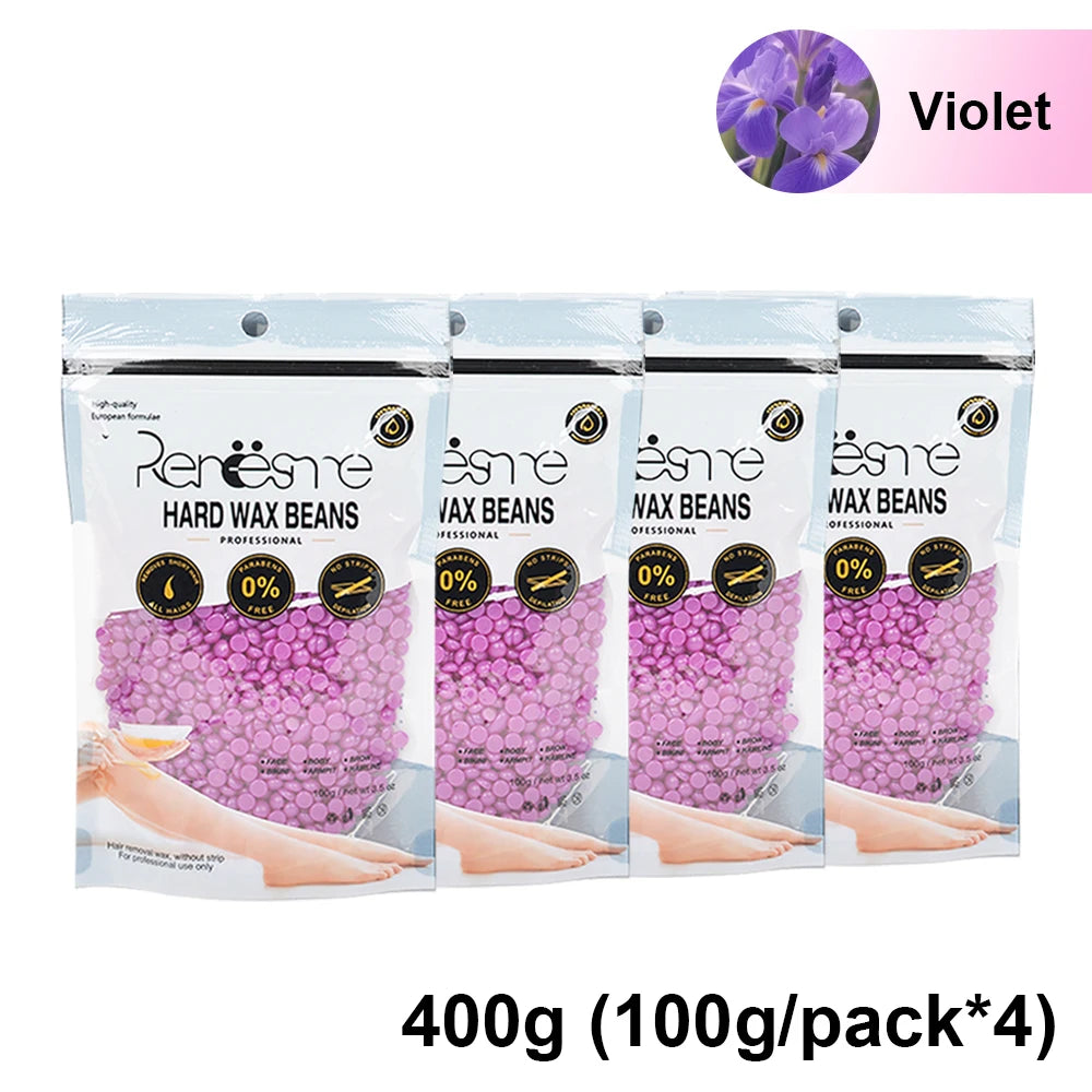 100g/200g/400g Hard Wax Beans for Hair Removal - No Strip Depilatory Wax Beads for Wax Warmer Machine European Brazilian Pearl
