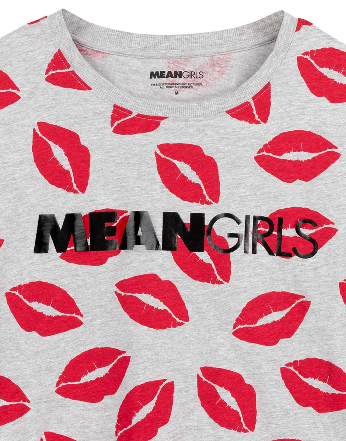 Mean Girls Short Sleeve Long Leg Pyjama Set | Womens Grey/Pink | Official Merch