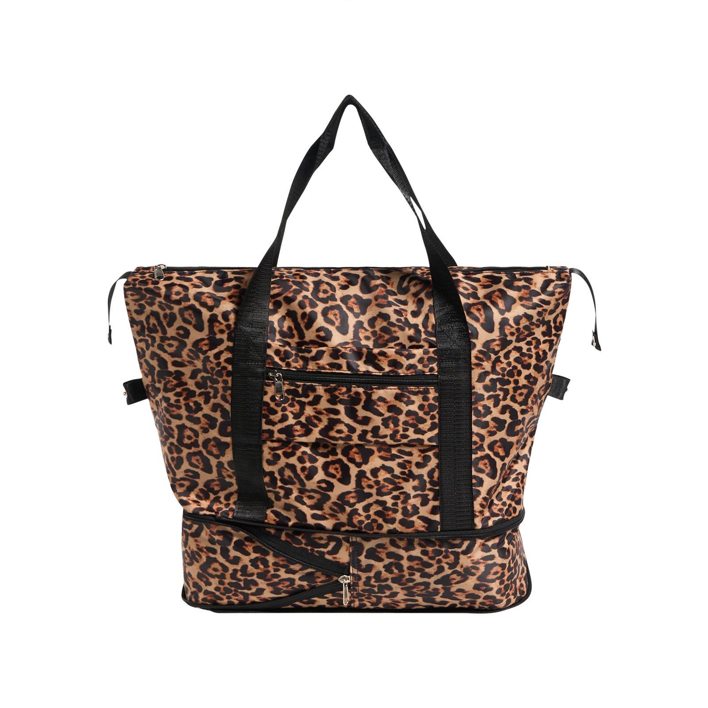 OHS Animal Print Weekend Travel Bag Expandable Shoe Compartment Cabin Duffle