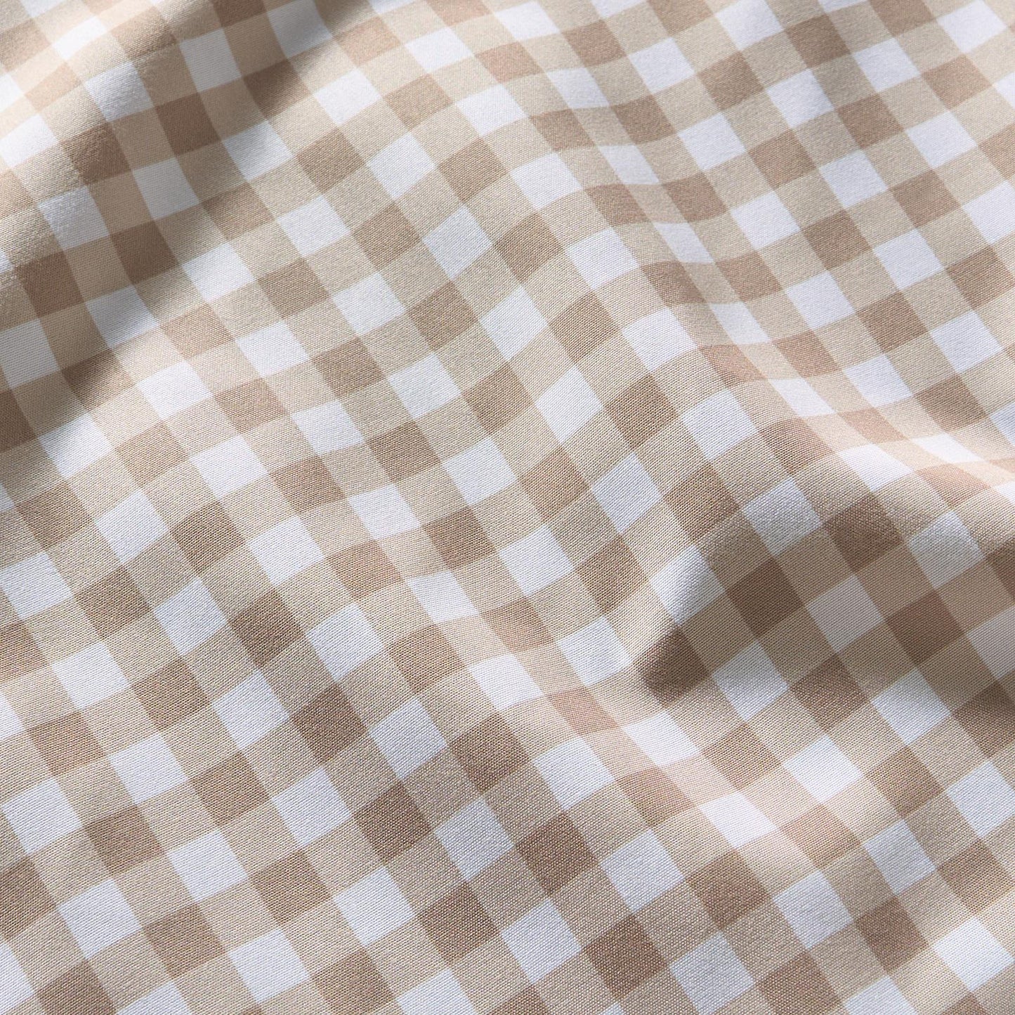 OHS Gingham Frill Voile Net Curtains 2 Window Panels Sheer Rod Slot Top Pair Set