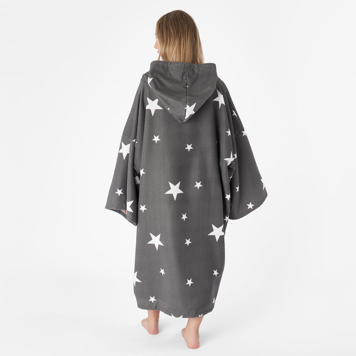 OHS Star Poncho Towel Hooded Swimming Adult Dry Changing Robe Beach Bath