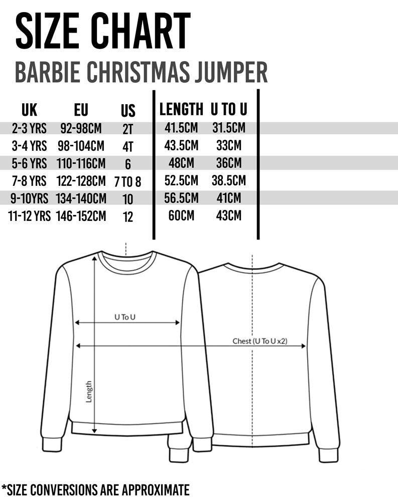 Barbie Christmas Jumper | Girls Pink | Official Merch