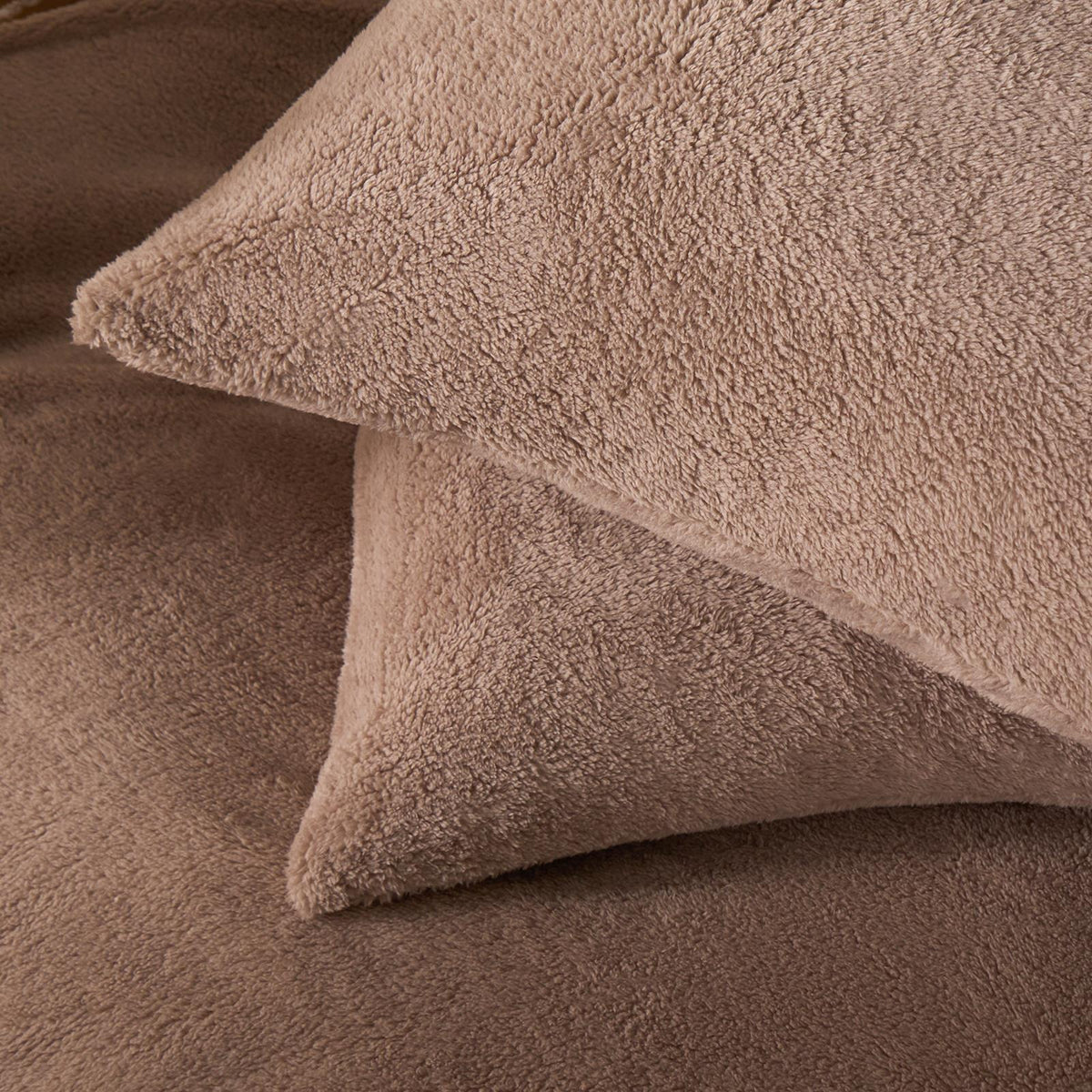OHS Teddy Fleece Pillowcase Cover Bedding 4 x Thermal Warm Bear Sherpa Warm Soft