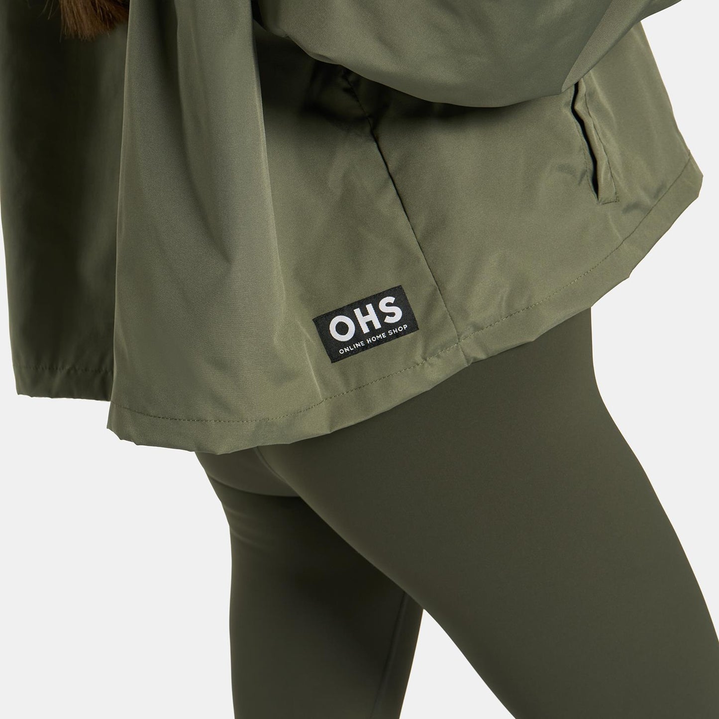 OHS Plain Drying Changing Robe Sherpa Water Resistant Cropped Jacket Outerwear