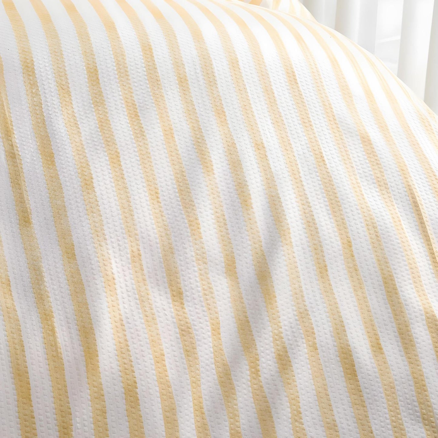 OHS Watercolour Embossed Bedding Set Stripe Duvet Cover with Pillowcase