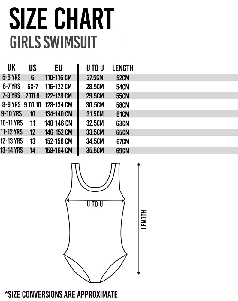 Harry Potter 1 Piece Swimming Costume | Girls Navy | Official Merch