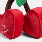 OHS Weighted Door Stop Heart Cherry Matte Velvet Decorative Stoppers