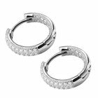 Charm Crystal Huggie Hoop Earrings 925 Sterling Silver Plated Jewellery Gift UK