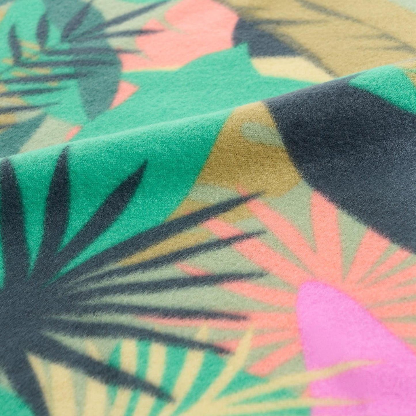 OHS Tropical Print Throw Soft Blanket Polar Fleece Lightweight Bedspread