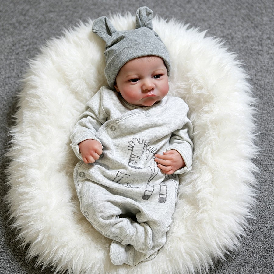 18in Handmade Reborn Baby Dolls Vinyl Silicone Realistic Newborn Boy Twins Gifts