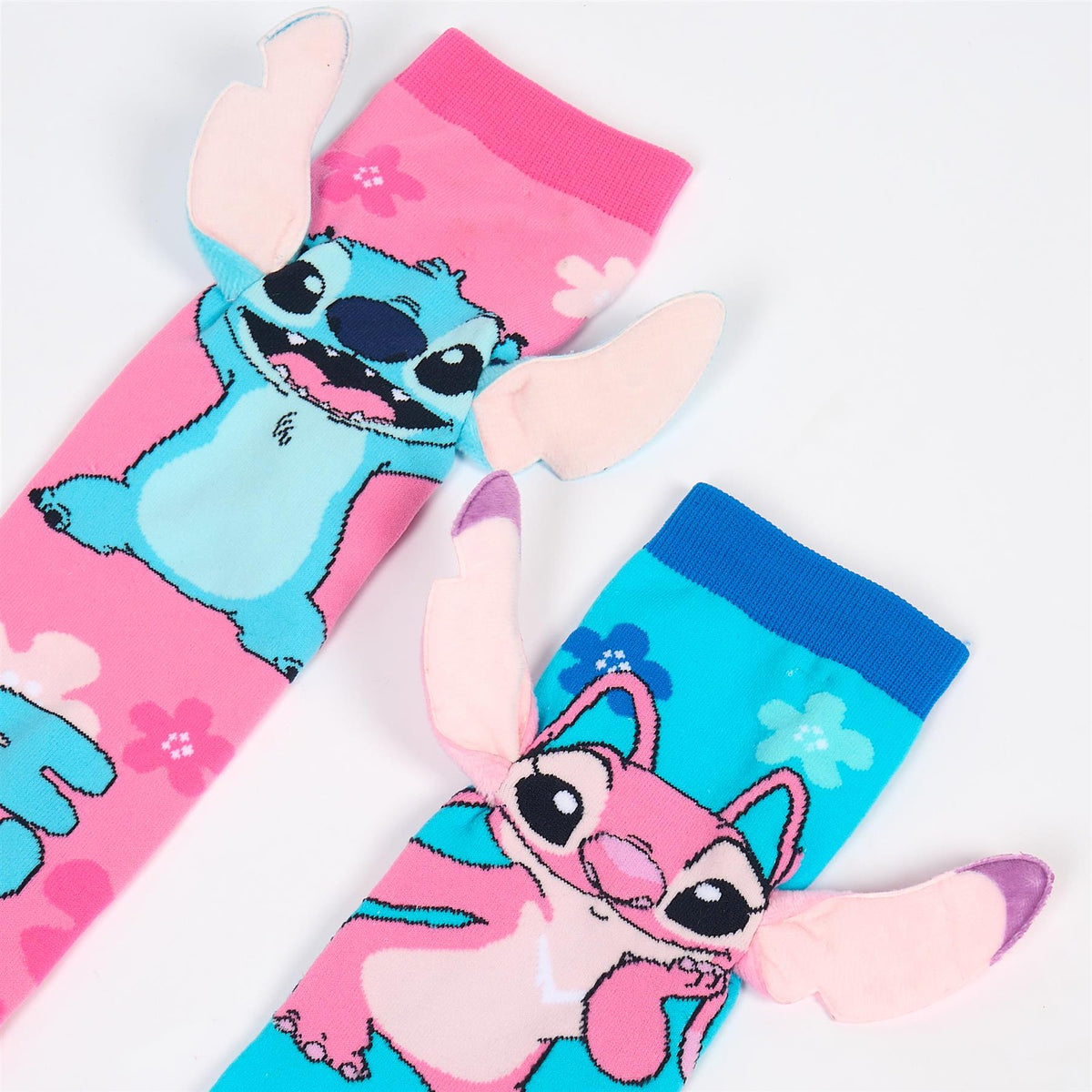 OHS x Stitch Socks Kids Novelty Knee High Warm Fluffy Fleece Winter Sock