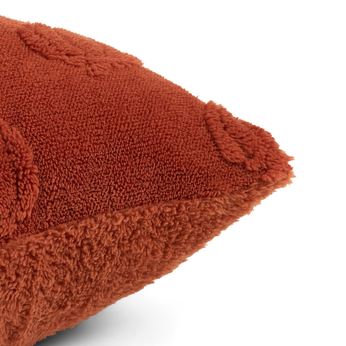 OHS Tufted Pumpkin Cushion Covers 2 Pack Sherpa Fleece Winter Square Pillowcases