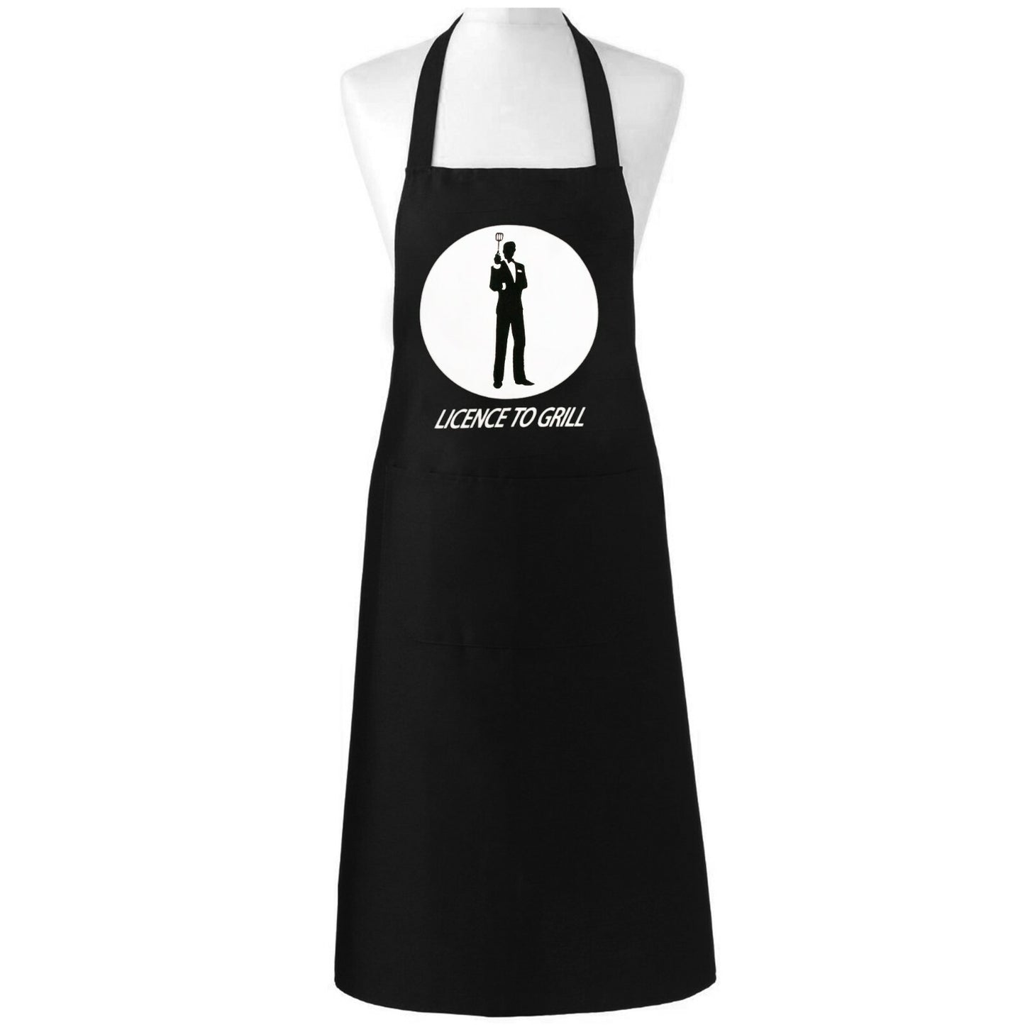 Licence to Grill James Bond 007 Novelty Apron. BBQ or Kitchen. Men & Women.