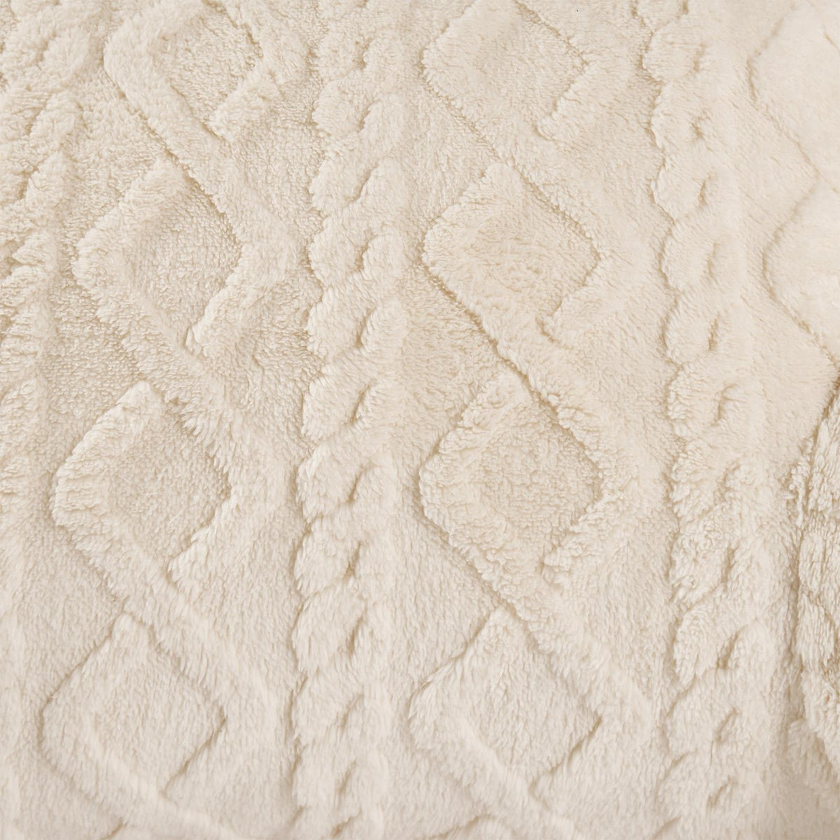 Cuddle Cushion for Adults, Reading Pillow for Bed Sofa Cable Knit - Cream
