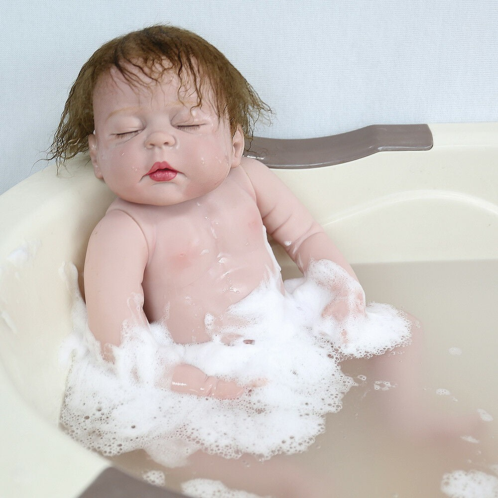 22" Lifelike Reborn Dolls Waterproof Baby Doll Full Body Silicone Vinyl Boy/Girl