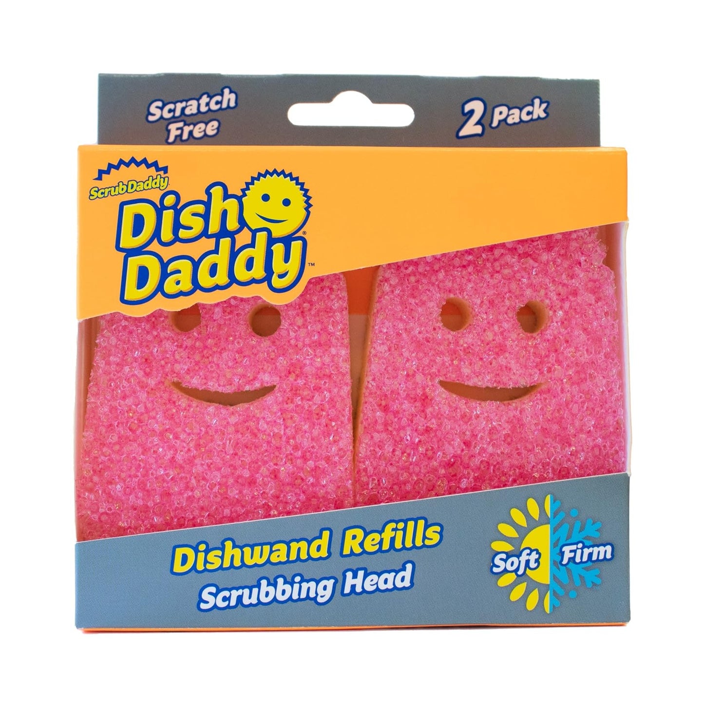 Scrub Daddy Mommy Dish Wand, Refill Heads, Sponge & Bundle, Pink