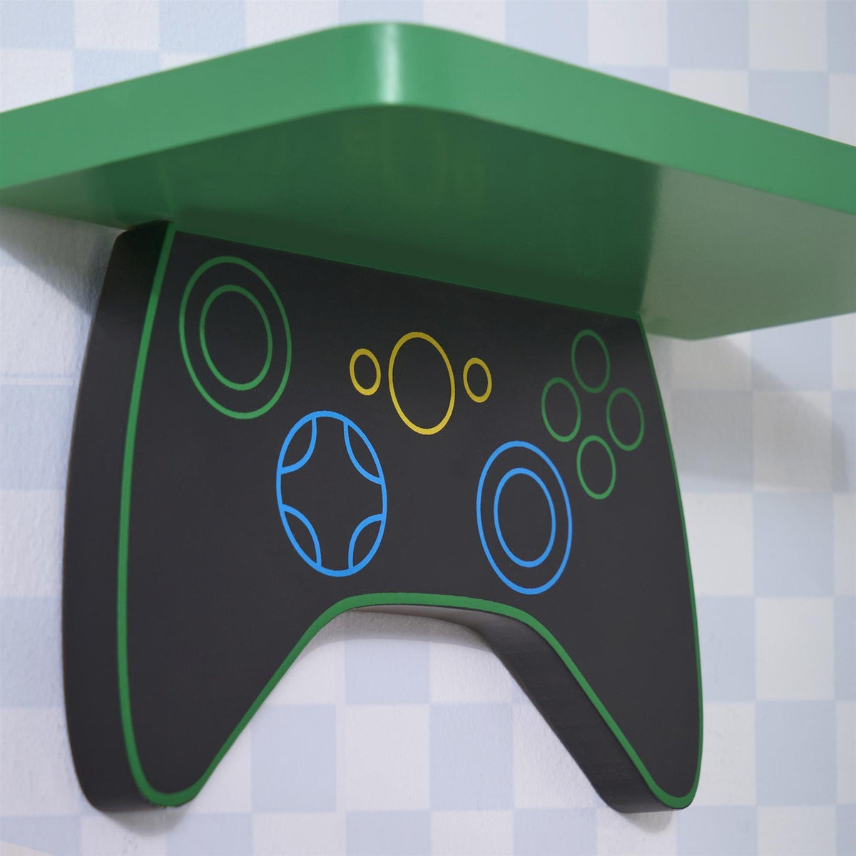 OHS Kids Gaming Shelves Set of 3 Novelty Wall Mounted Floating Storage Units