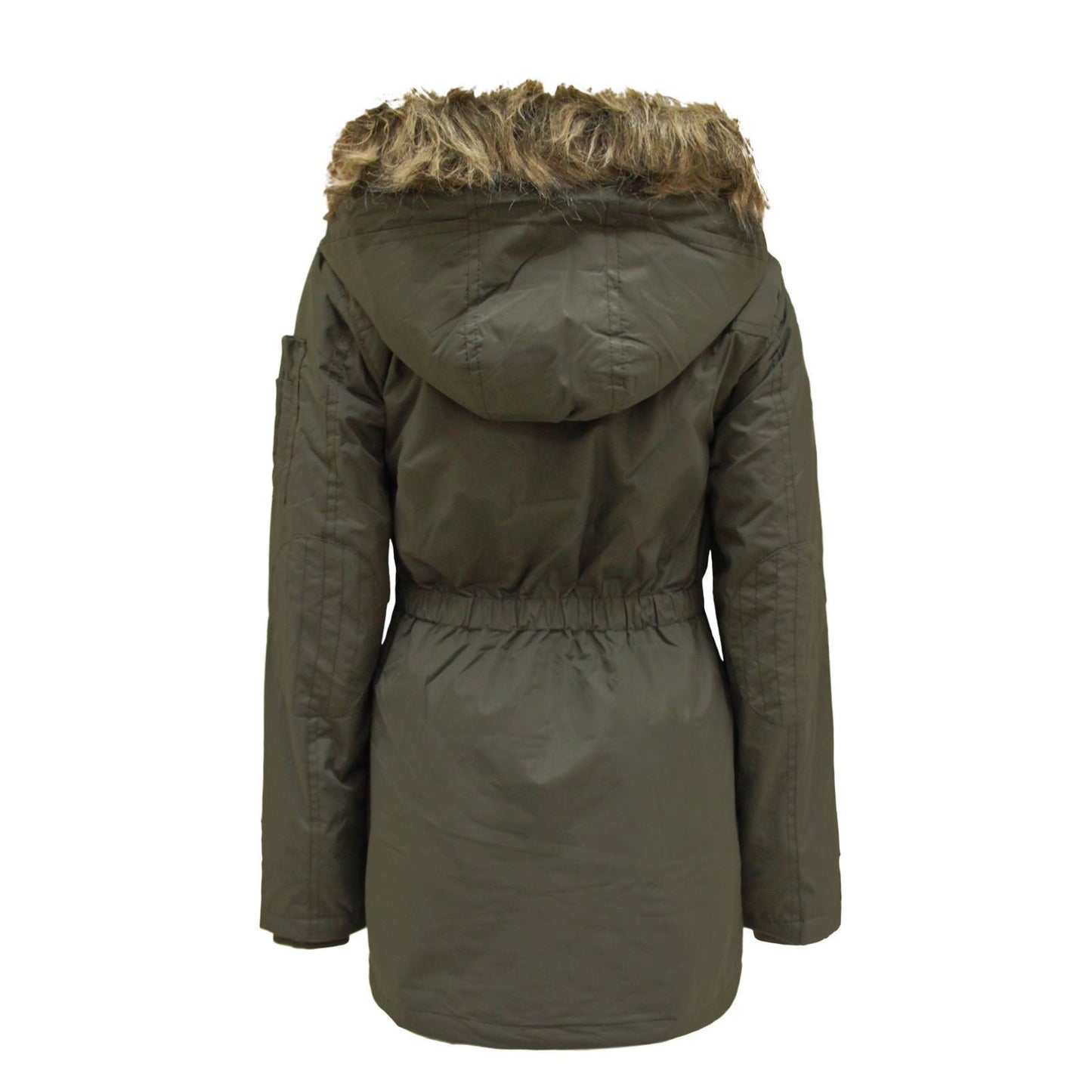 GIRLS JACKET KIDS PADDED FUR HOODED PUFFER QUILTED WARM WINTER PUFFA PARKA COAT